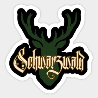 Schwarzwald Hirsch Geweih Wild Natur Schwaben Sticker